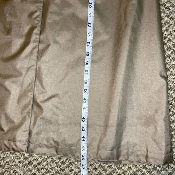 Vintage 80s Windsor Bay Belted Balloon Sleeve Trench Coat - Iridescent Champagne - Picture 7 of 16